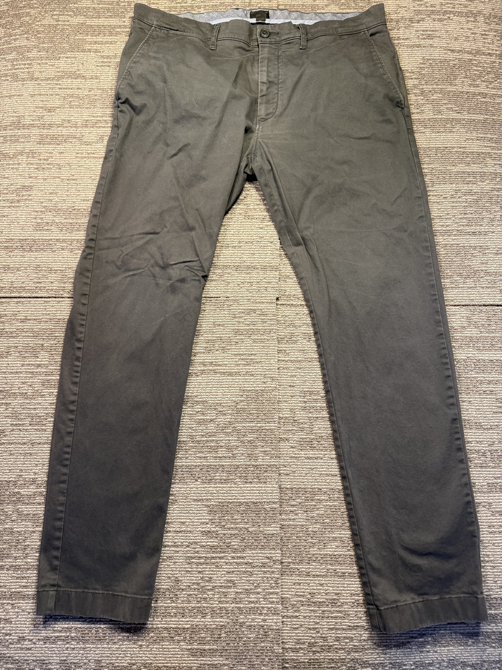 J.Crew Pants Mens 36x32 Gray Cotton Twill Chino Straight Leg Casual Work